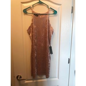 Blush Velvet Mini-Dress